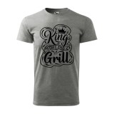 Zsona Dekor Póló King of the grill mintával - Szürke