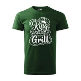 Zsona Dekor Póló King of the grill mintával - Zöld