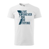 Zsona Dekor Póló Live forever mintával - Fehér