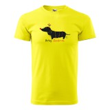 Zsona Dekor Póló Merry Christmas tacskó mintával - Sárga