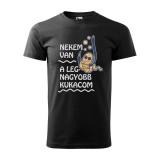 Zsona Dekor Póló Nekem van a legnagyobb kukacom mintával - Fekete