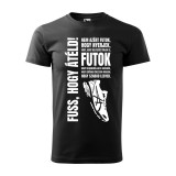 Zsona Dekor Póló Nem azért futok mintával - Fekete