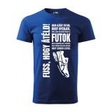 Zsona Dekor Póló Nem azért futok mintával - Kék