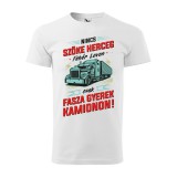 Zsona Dekor Póló Nincs szőke herceg fehér lovon csak fasza gyerek kamionon! mintával - Fehér