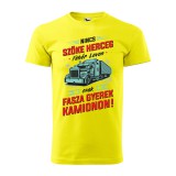 Zsona Dekor Póló Nincs szőke herceg fehér lovon csak fasza gyerek kamionon! mintával - Sárga