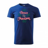 Zsona Dekor Póló Peace is freedom mintával - Kék