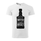 Zsona Dekor Póló Save water drink whiskey mintával - Fehér L méretben