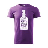 Zsona Dekor Póló Save water drink whiskey mintával - Lila