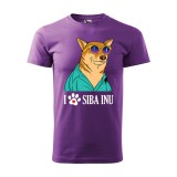 Zsona Dekor Póló Siba Inu mintával - Lila