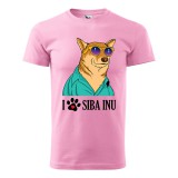 Zsona Dekor Póló Siba Inu mintával - Rózsaszín