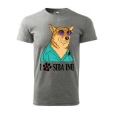 Zsona Dekor Póló Siba Inu mintával - Szürke