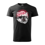 Zsona Dekor Póló Speed is what i need mintával - Fekete