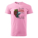 Zsona Dekor Póló Szeretek borral főzni mintával - Rózsaszín