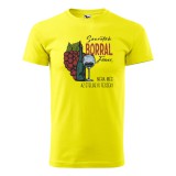 Zsona Dekor Póló Szeretek borral főzni mintával - Sárga