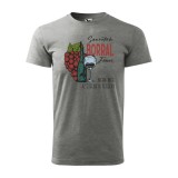 Zsona Dekor Póló Szeretek borral főzni mintával - Szürke