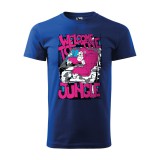 Zsona Dekor Póló Welcome to the jungle mintával - Kék