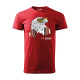 Zsona Dekor Póló Zenét hallgató sas mintával - Piros