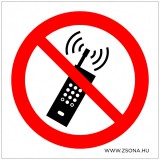 Zsona Dekor Rádiótelefon használata tilos! Öntapadós matrica 150x150 mm