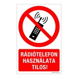 Zsona Dekor Rádiótelefon használata tilos! Öntapadós matrica 160x100 mm