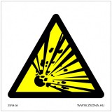 Zsona Dekor Robbanásveszélyes anyag! Műanyag tábla 100x100 mm