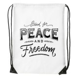 Zsona Dekor Stand for peace - Sport táska fehér