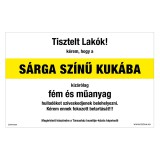 Zsona Dekor Szelektív hulladékgyűjtő fém és műanyag Öntapadós matrica 160x250 mm