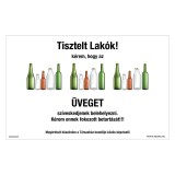 Zsona Dekor Szelektív hulladékgyűjtő üveg Öntapadós matrica 160x250 mm