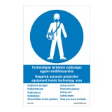 Zsona Dekor Technológiai területen szükséges egyéni védőfelszerelés Alumínium tábla 160x100 mm