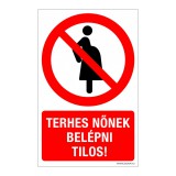 Zsona Dekor Terhes nőnek belépni tilos! Műanyag tábla 320x500 mm