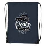 Zsona Dekor There is no way to peace - Sport táska navy kék
