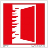 Zsona Dekor Tűzgátló ajtó zárva tartandó Utánvilágító műanyag tábla 200x200 mm