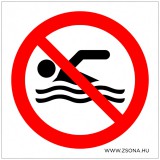 Zsona Dekor Úszni tilos! Öntapadós matrica 100x100 mm