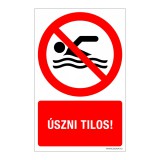 Zsona Dekor Úszni tilos! Öntapadós matrica 160x250 mm
