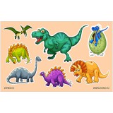 Zsona Dekor Vasalható állatos-dínó 01 matrica csomag