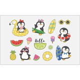 Zsona Dekor Vasalható állatos-pingvin matrica csomag