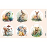 Zsona Dekor Vasalható erdei állatkák matrica csomag