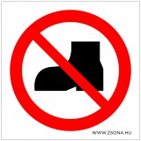 Zsona Dekor Védőlábbelivel belépni tilos! Öntapadós matrica 100x100 mm