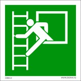 Zsona Dekor Vészhelyzeti ablak menekülési létrával Utánvilágító műanyag tábla 200x200 mm