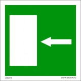 Zsona Dekor Vészkijárat balra Utánvilágító öntapadós matrica 100x100 mm