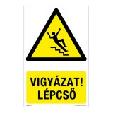 Zsona Dekor Vigyázat! Lépcső! Alumínium tábla 160x250 mm
