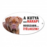 Zsona Dekor Vigyázz a kutya harap tábla alumíniumból MASZTIFF