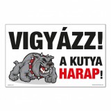 Zsona Dekor Vigyázz a kutya harap tábla műanyagból 100x160 mm