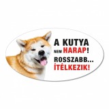Zsona Dekor Vigyázz a kutya harap tábla műanyagból AKITA