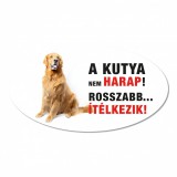 Zsona Dekor Vigyázz a kutya harap tábla műanyagból GOLDEN RETRIVER