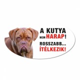 Zsona Dekor Vigyázz a kutya harap tábla műanyagból MASZTIFF