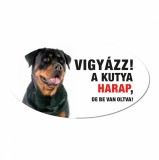 Zsona Dekor Vigyázz a kutya harap tábla műanyagból ROTTWEILER