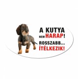 Zsona Dekor Vigyázz a kutya harap tábla műanyagból Tacskó