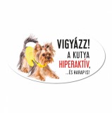 Zsona Dekor Vigyázz a kutya harap tábla műanyagból Yorkie