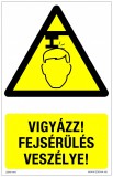 Zsona Dekor Vigyázz! Fejsérülés veszélye! Öntapadós matrica 160x100 mm
