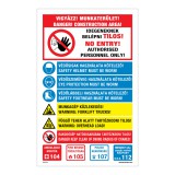 Zsona Dekor Vigyázz Munkaterület! Komplex tábla Műanyag tábla 320x500 mm